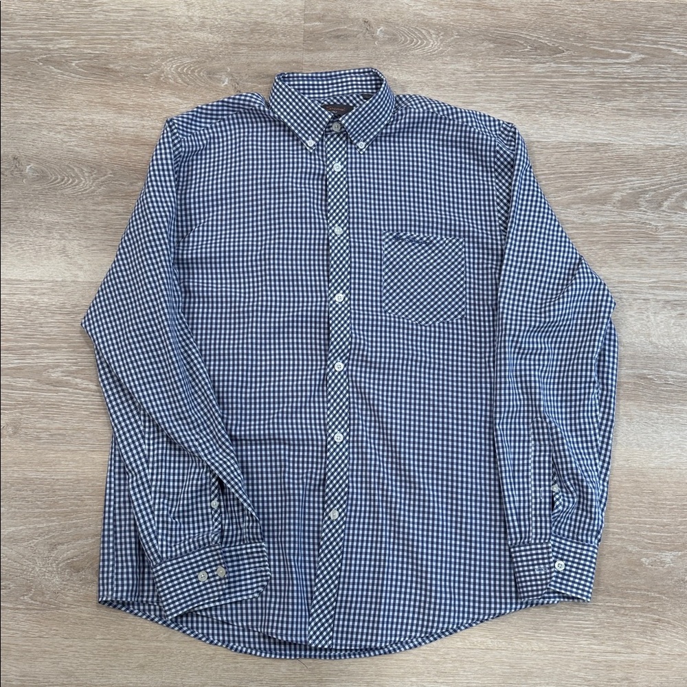 Ben Sherman Blue checkered Men's Shirt Sz Large
